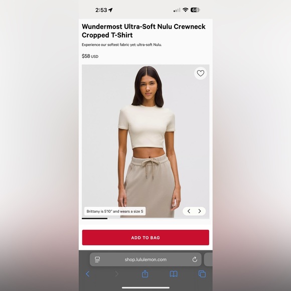 Lululemon crop top - Picture 1 of 5
